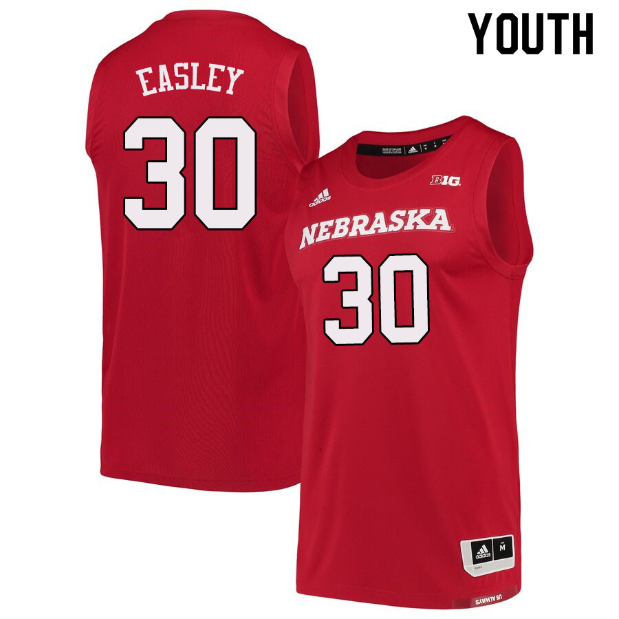 Youth #30 Charlie Easley Nebraska Cornhuskers College Basketball Jerseys Sale-Scarlet